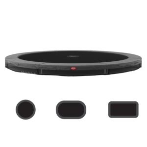 BERG Favorit InGround Grau Premium Gartentrampolin, Hohe Qualität Kinder Trampolin, Kindertrampolin Gartentrampolin, Gartentrampolin