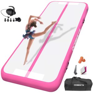 DOBESTS Airtrack Matte, 10/20cm Hoch 2/3/4/5/6m Tumbling Matte, Gymnastikmatte mit Luftpumpe, Trainingsmatte mit Tragetasche, Turnmatte Zuhause, Outdoor, Yoga, Fitness, Sport