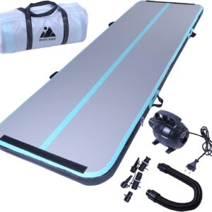 EVOLAND Turnmatte Aufblasbar, Tumbling Matte, Aufblasbare Matte Tumbling Track mit elektrischer Pumpe, Air Turnmatte für Gymnastik, Yoga, Taekwondo, Bodenturnen, Schwimmen, 300...