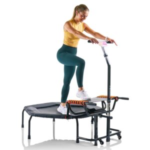 HAMMER Fitness-Trampolin JumpStep, Flexibles & gelenkschonendes Step-Board, aufstellbar, intensives Po- und Beinmuskeltraining, patentierte Technik, mehrfach höhenverstellbarer...