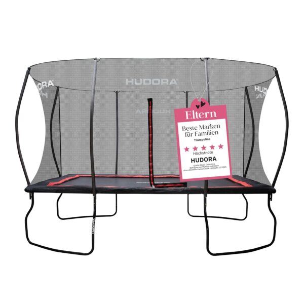 HUDORA 4square - Großes Rechteckiges Outdoor Trampolin 244x366/215x305cm - Sporttrampolin Für Bis Zu 120kg - Familien-Trampolin Mit Hoher Sprungkraft - Qualitätsprodukt
