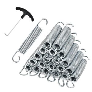 COSTWAY 20 Stück Trampolin Ersatzfedern 140mm / 180mm, Trampolinfeder aus verzinktem Stahl, für Trampolin φ244cm 305cm 366cm 427cm 457cm 487cm